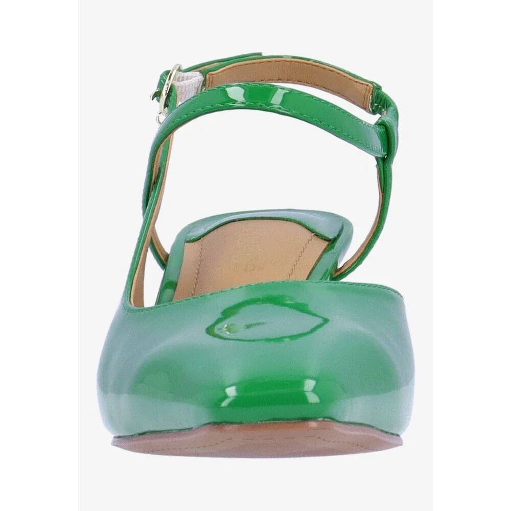 J. Renee Maretta Pumps Women's US 8W Green Patent Square Toe Spool Heel GAL1403